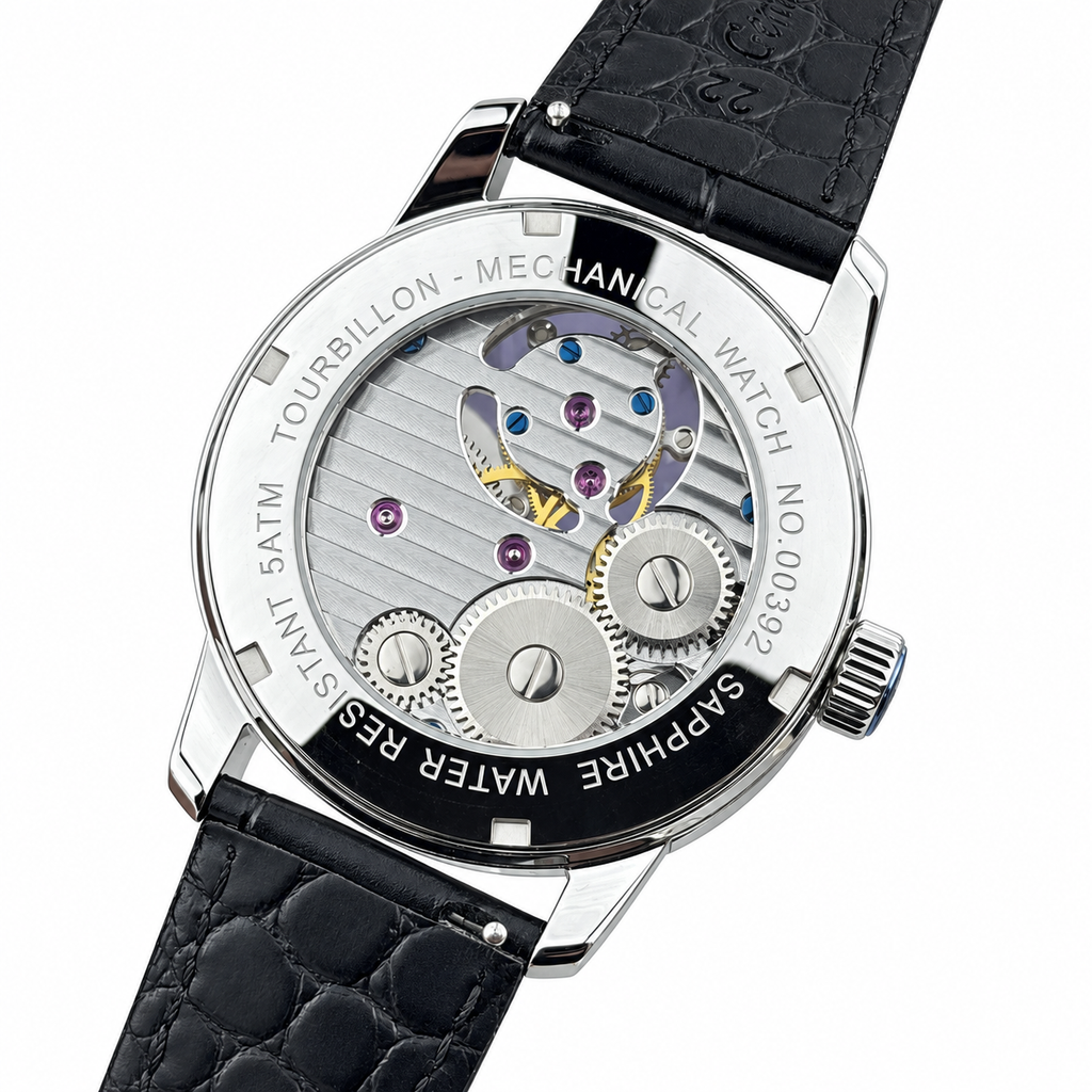 Patek Philippe Calatrava Tourbillon Rainbow Sapphire White Enamel Dial 42mm