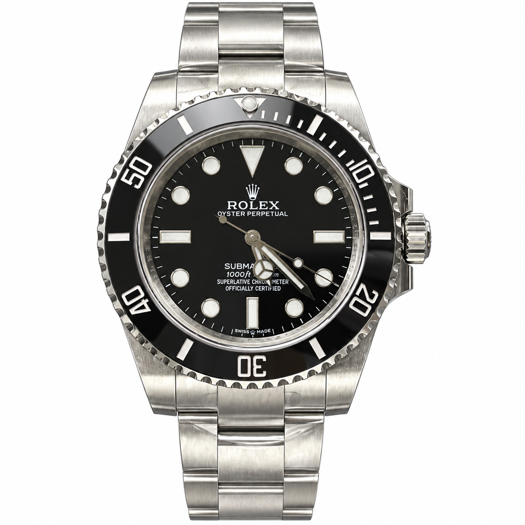 Rolex Submariner No-Date Oystersteel Black Ceramic Bezel Black Dial Oyster Bracelet Watch