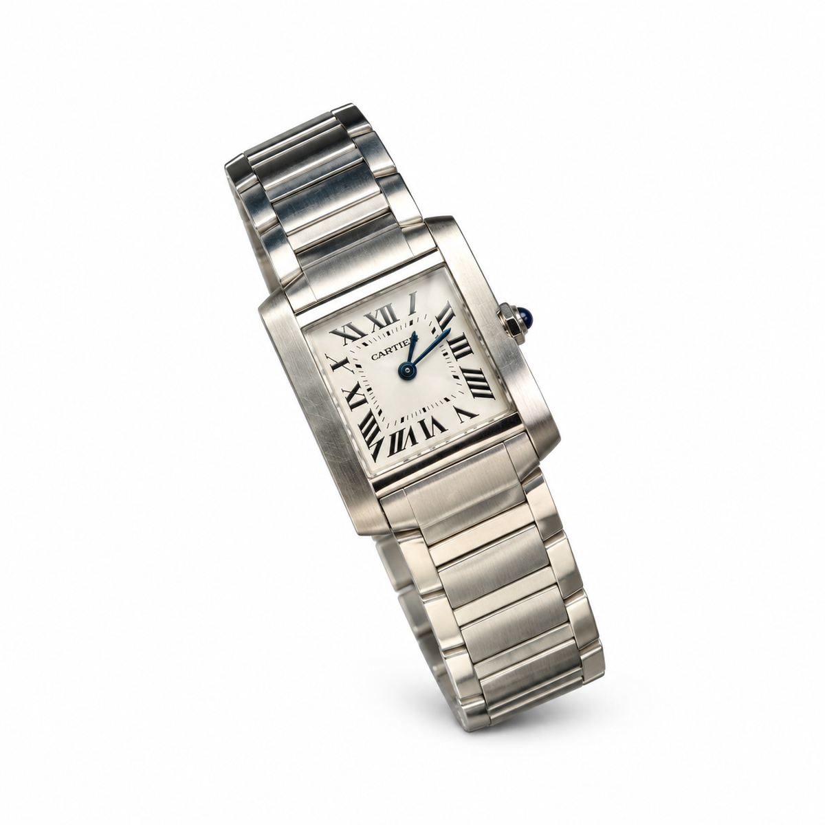 Cartier Tank Française Steel White Dial Ladies Watch