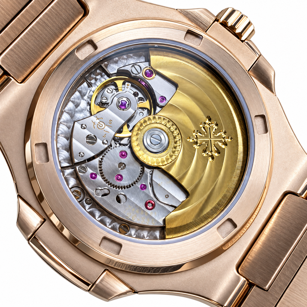 Patek Philippe Nautilus 5719/10R Rose Gold Full Diamond Pave Baguette Bezel Iced Out 40mm