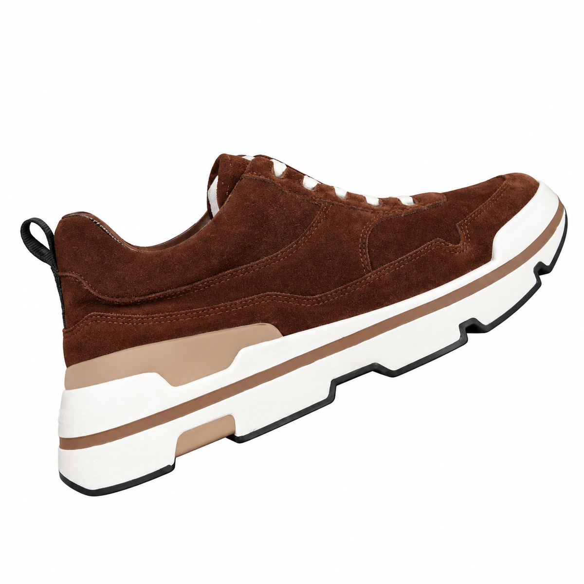 Hermès Dark Brown Leather Low-Top Sneakers | Layered Sole