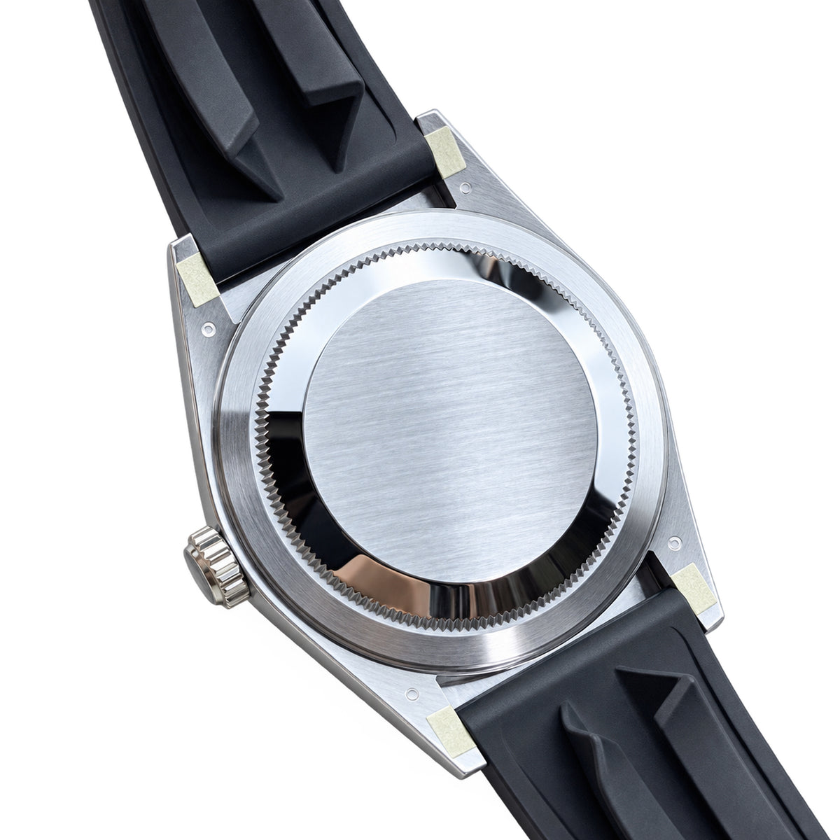 Rolex Sky-Dweller Oystersteel White Gold Fluted Bezel White Dial Oysterflex Watch