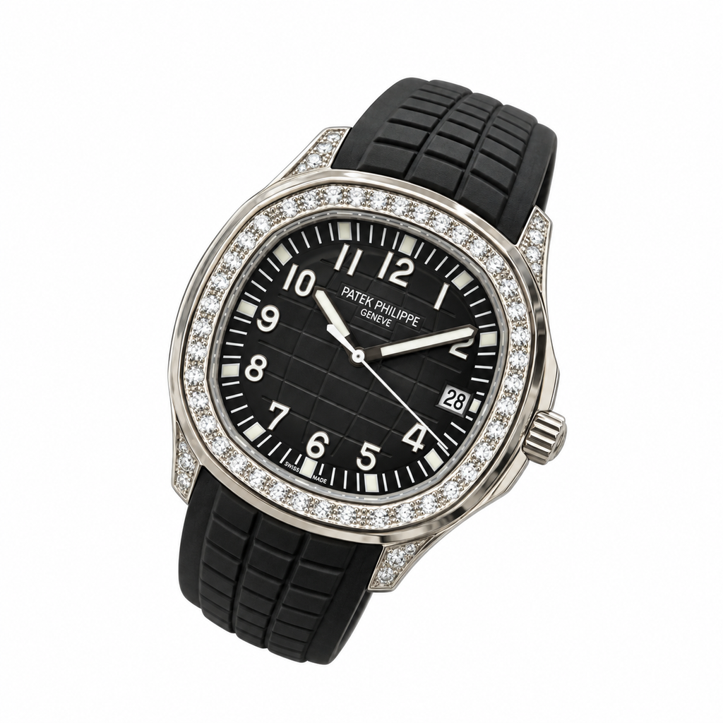 Patek Philippe Aquanaut Diamond Bezel Black Dial