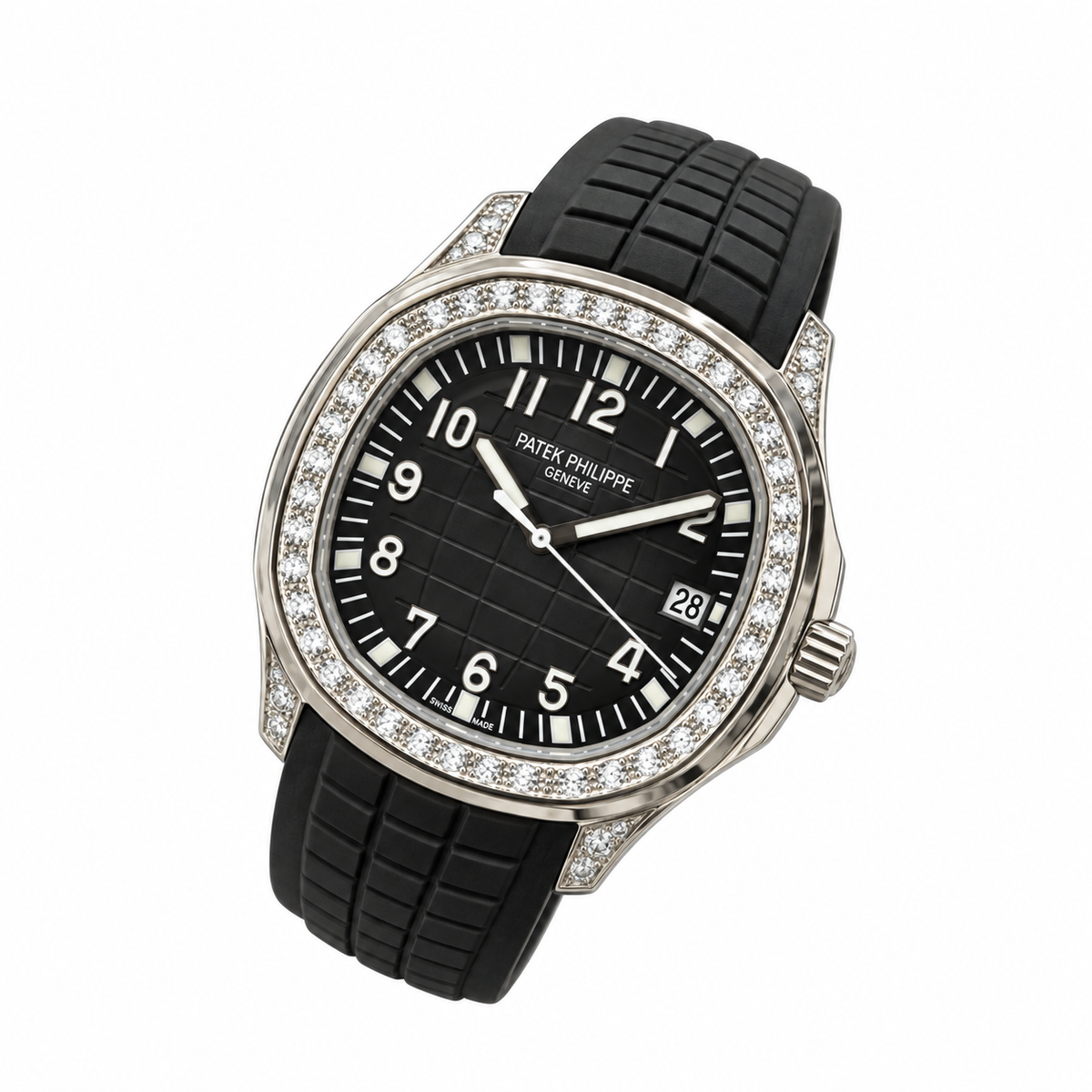 Patek Philippe Aquanaut Diamond Bezel Black Dial