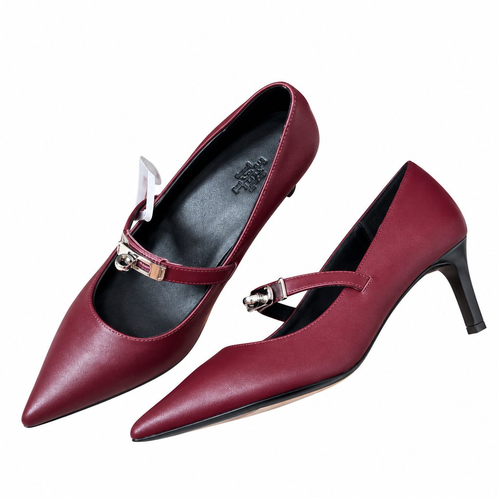 Hermès | Women’s Heeled Calfskin Shoes | The Colour of Confidence