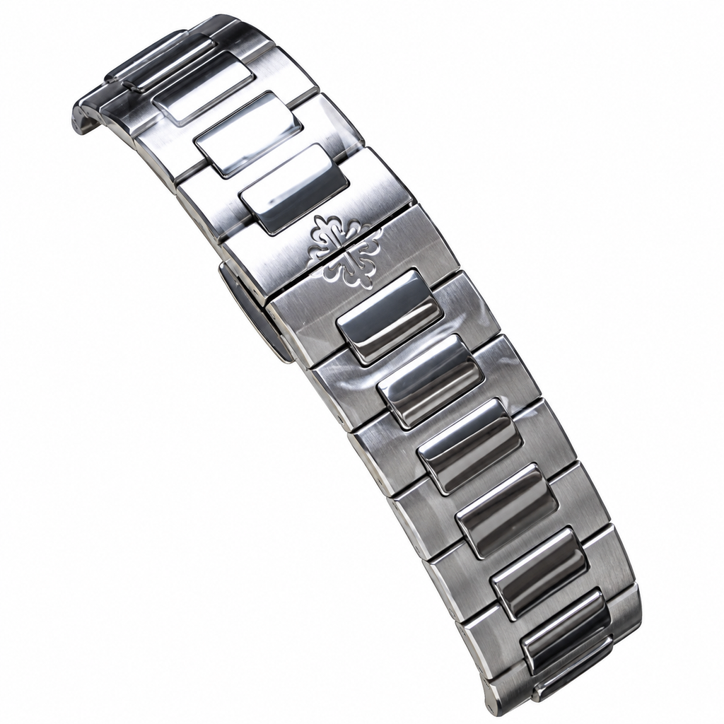 Patek Philippe Nautilus Sapphire Baguette Steel Grey Dial