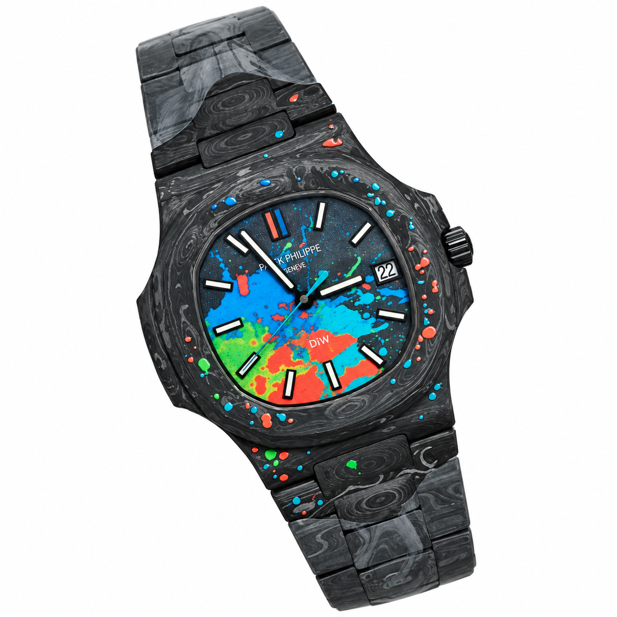 Patek Philippe Nautilus DiW Forged Carbon Splash Art Edition