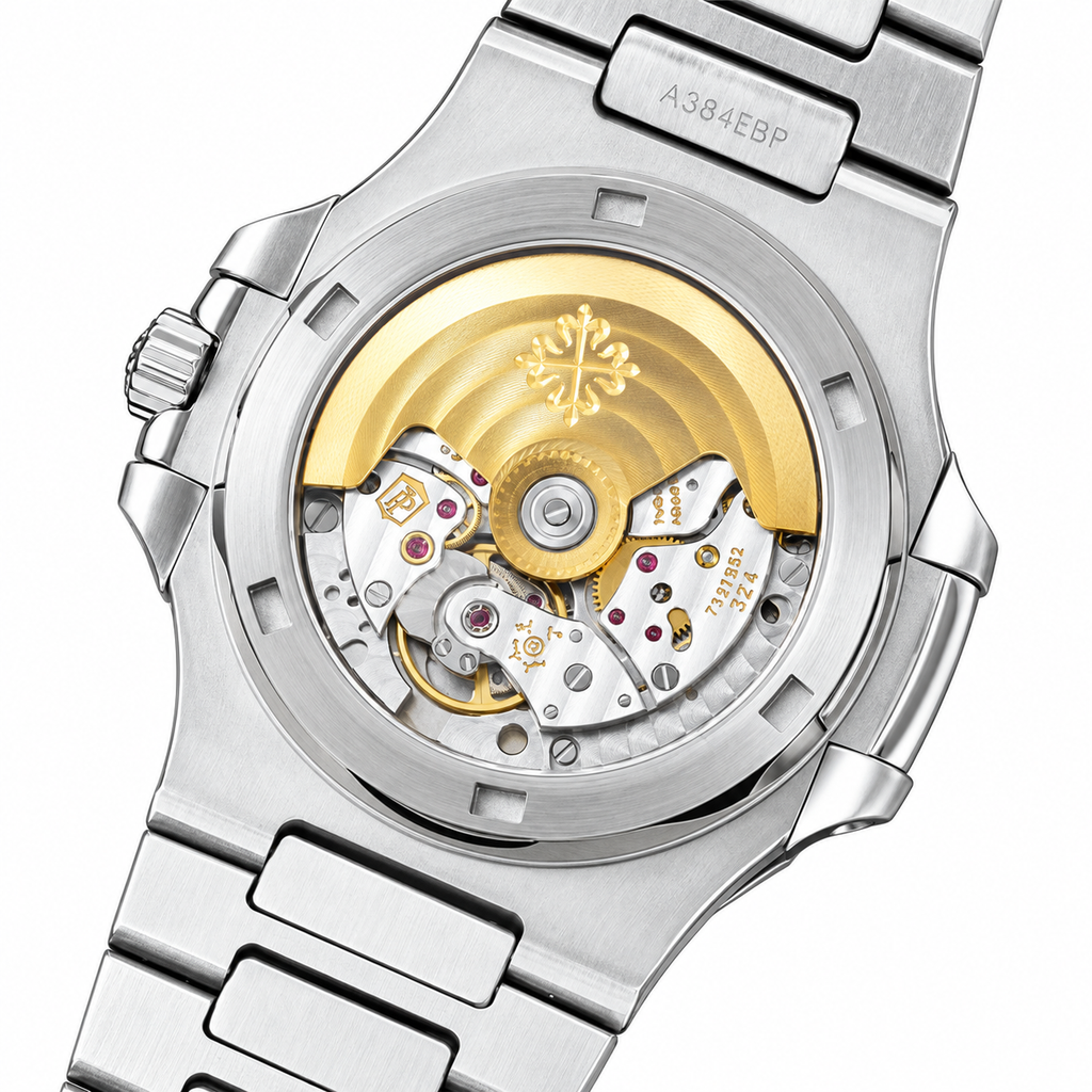 Patek Philippe Nautilus Pink Sapphire Baguette Steel White Dial