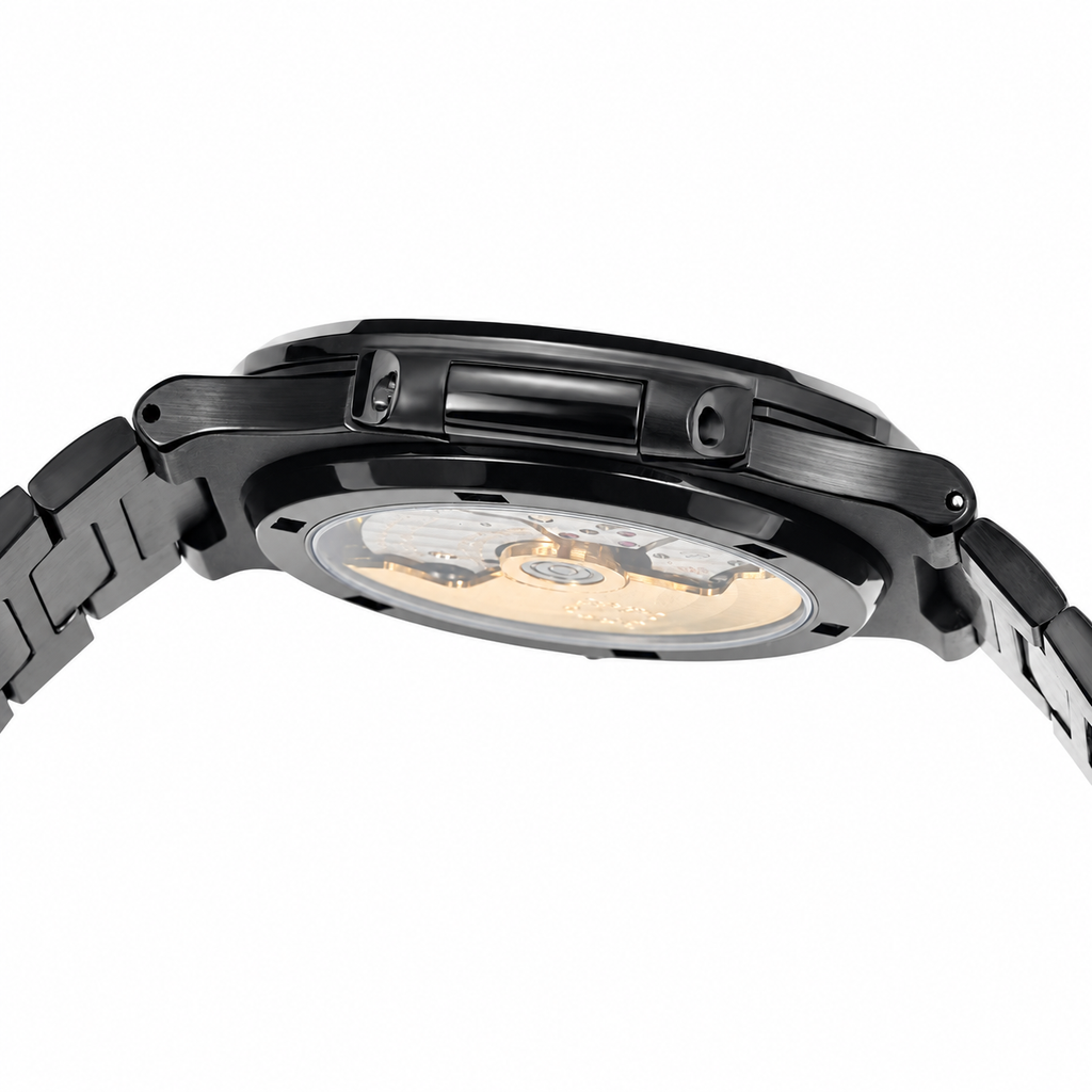 Patek Philippe Nautilus x Tiffany & Co. Custom DLC Black Tiffany Blue Dial Steel Bracelet Sapphire Caseback Date 40mm