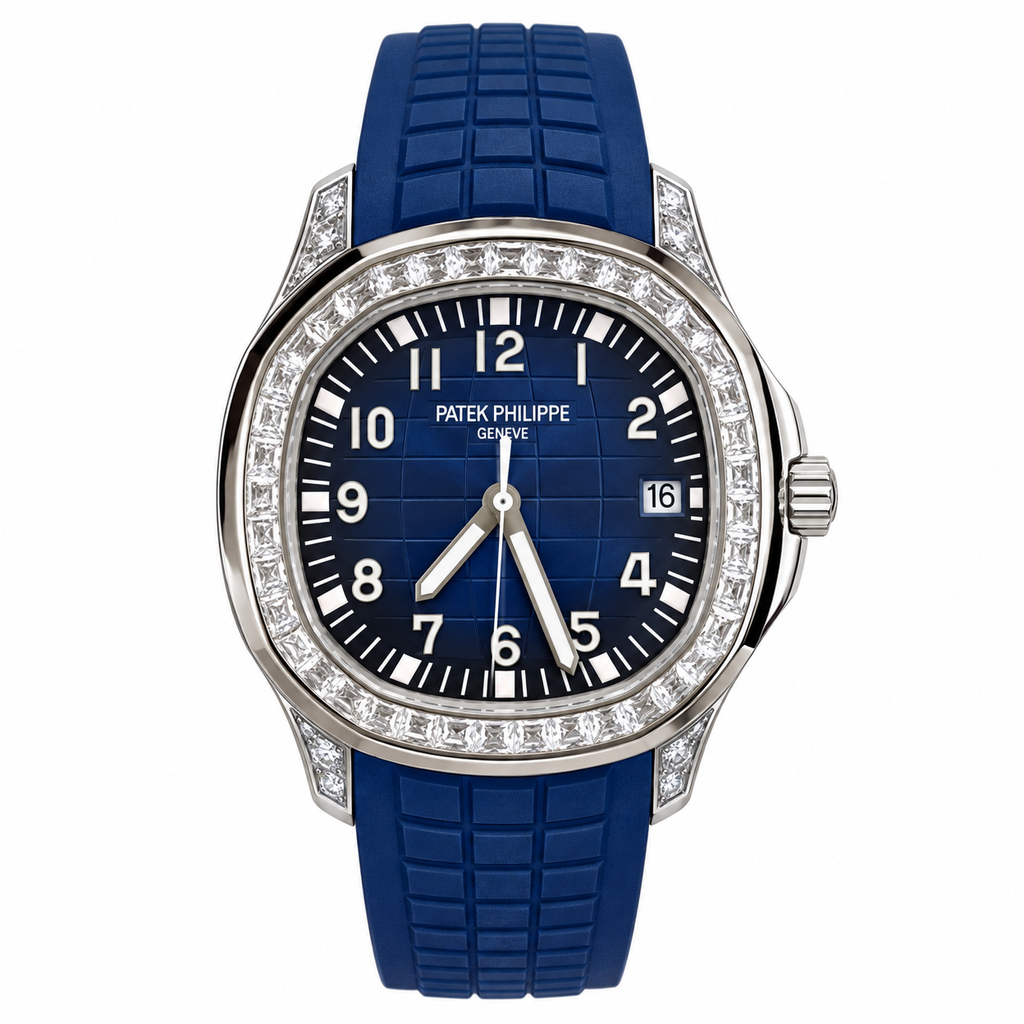 Patek Philippe Aquanaut Diamond Blue Dial Ladies