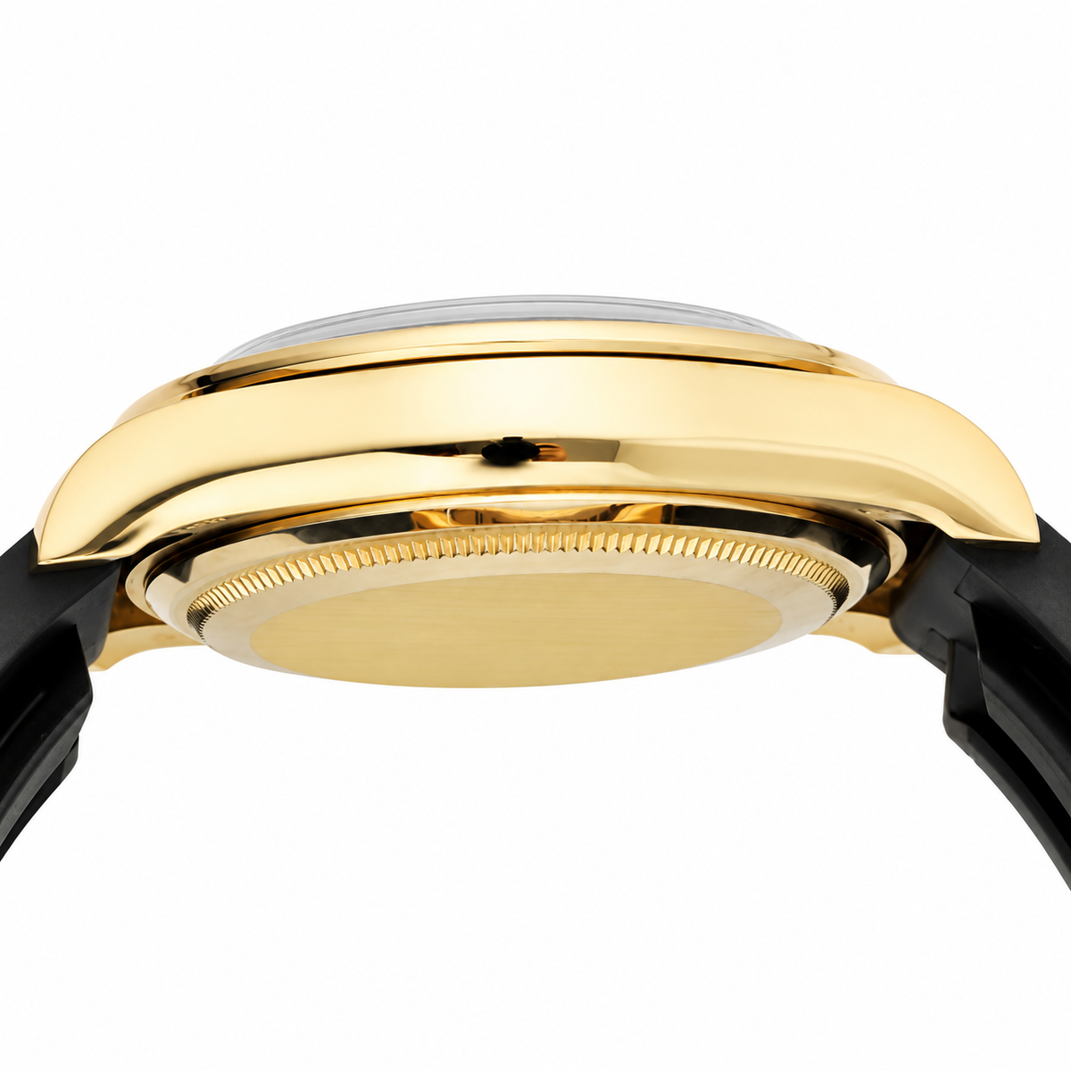 Rolex Cosmograph Daytona 18K Yellow Gold Black Ceramic Bezel Champagne Dial Oysterflex Watch 40mm