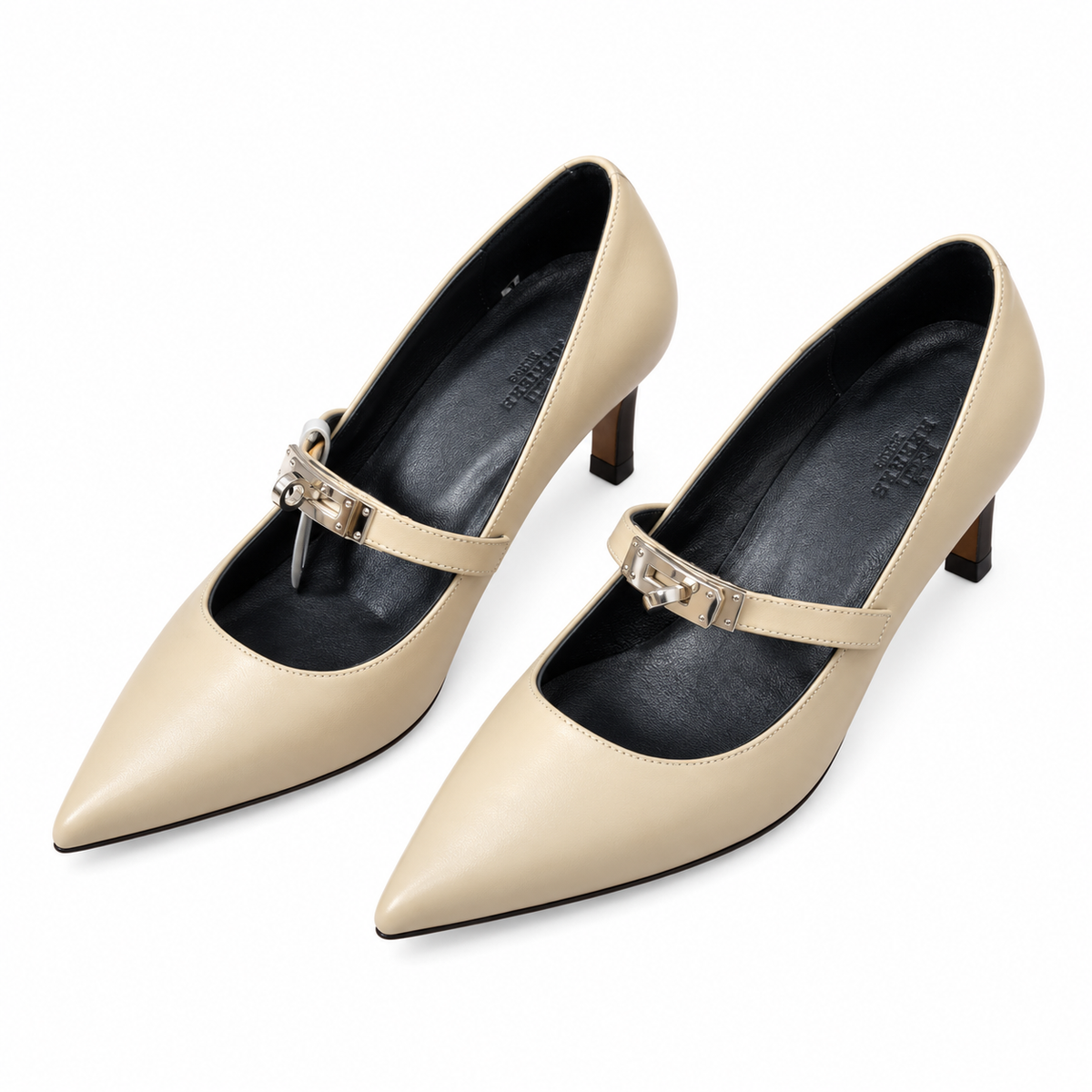 Hermès | Women’s Structured Calfskin Heels | Fastened with French Precision