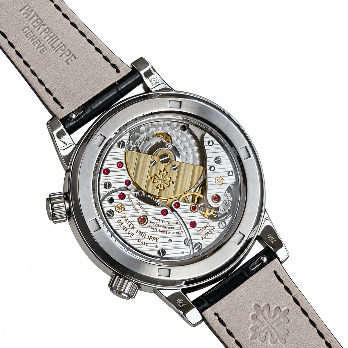 Patek Philippe Celestial White Gold Ruby Bezel Black Star Dial Moon Phase 44mm