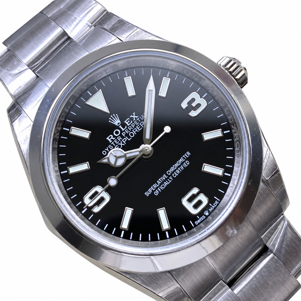 Rolex Explorer Oystersteel Black Dial Oyster Bracelet Watch 36mm