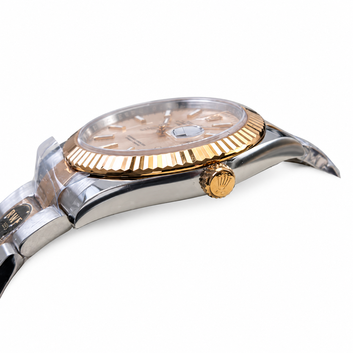 Rolex Datejust 41 Two-Tone Everose Gold Fluted Bezel Silver Dial Oyster Watch