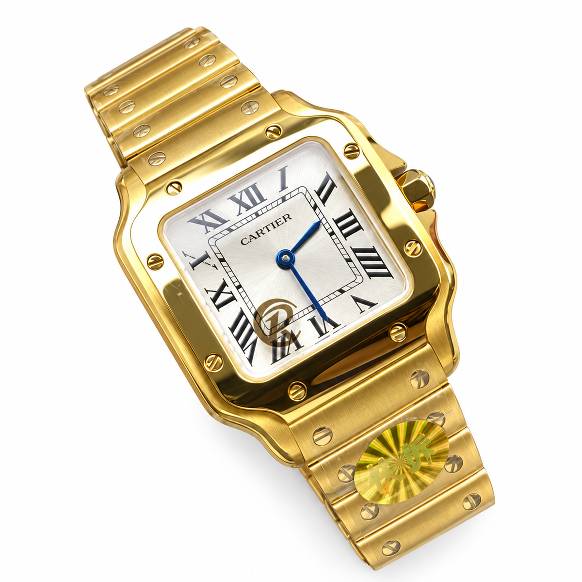 Cartier Santos de Cartier Yellow Gold White Dial Watch