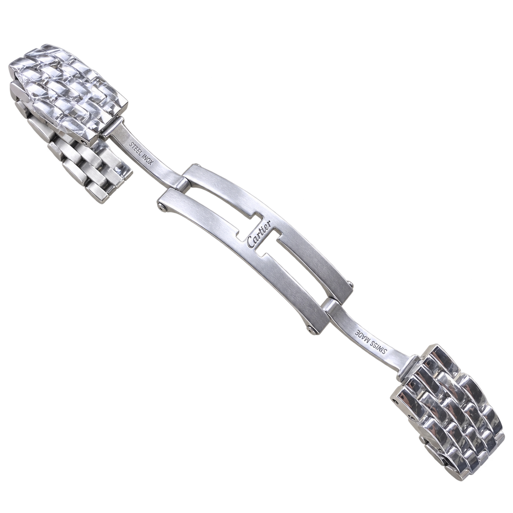 Cartier Panthère de Cartier Small Stainless Steel White Dial Roman Numeral Steel Bracelet Quartz Watch