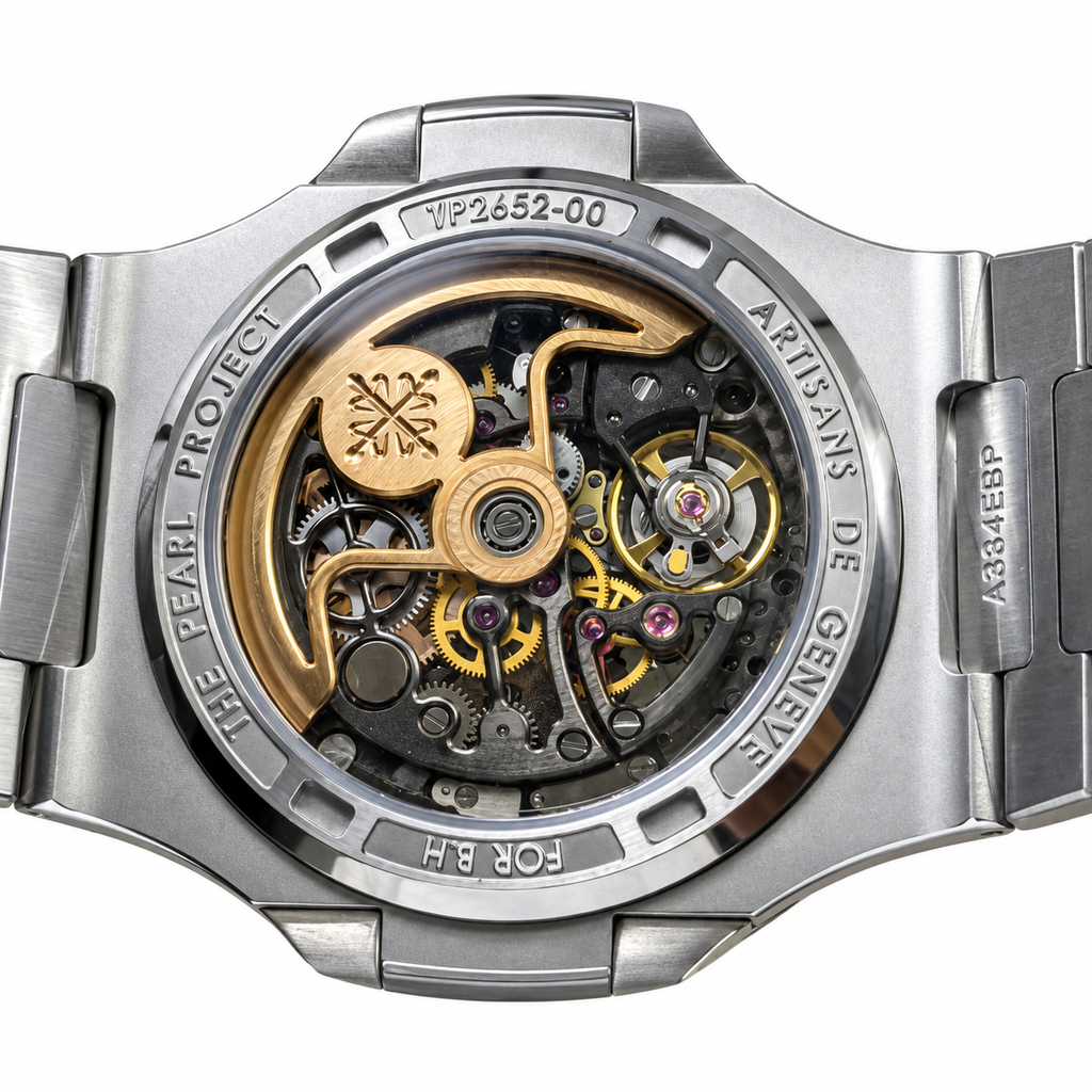 Patek Philippe Nautilus DiW Skeleton Forged Carbon Bezel Steel Bracelet