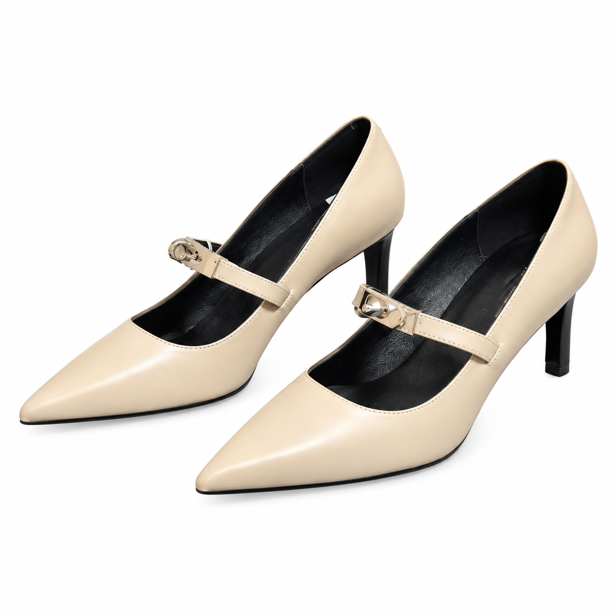 Hermès | Women’s Structured Calfskin Heels | Fastened with French Precision