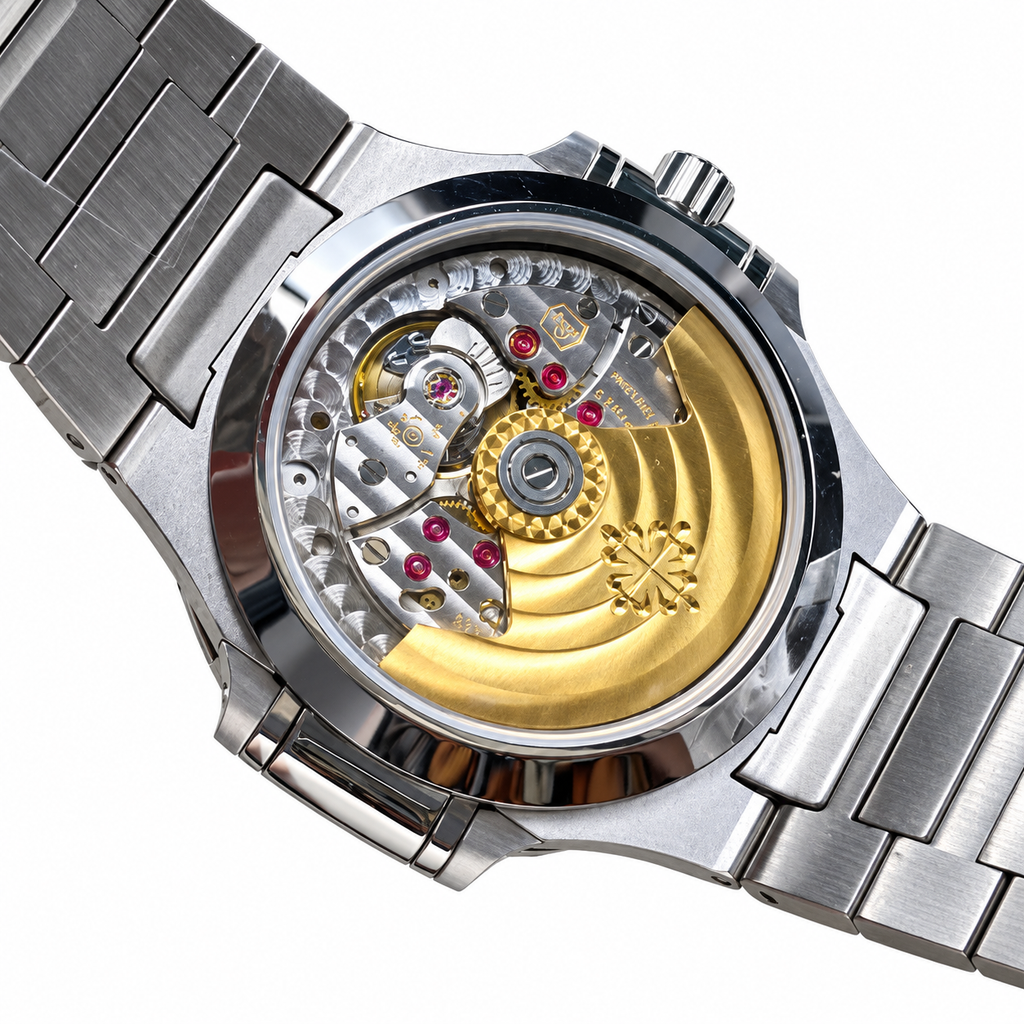 Patek Philippe Nautilus Emerald Baguette Steel Grey Dial