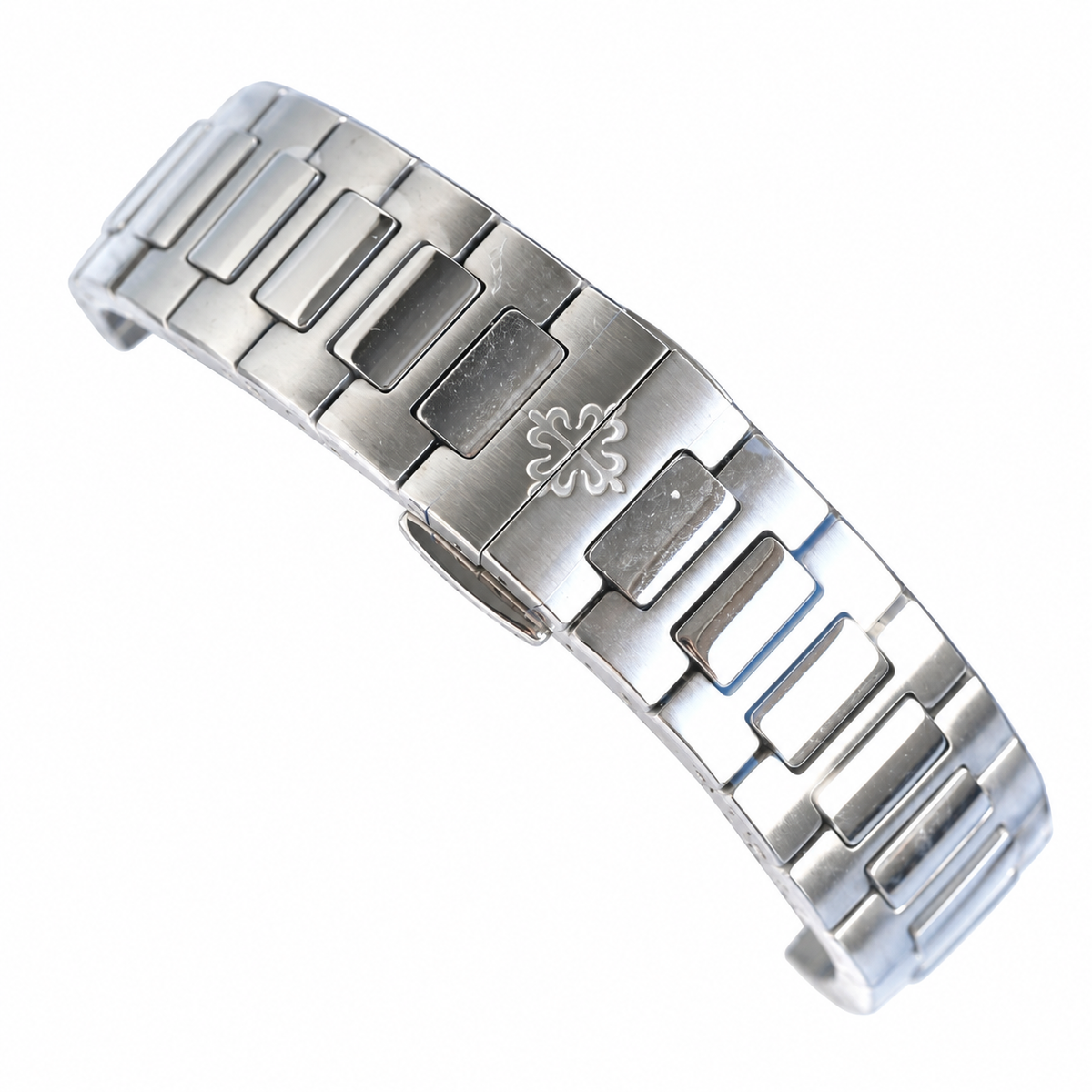 Patek Philippe Nautilus Ladies Stainless Steel Blue Green MOP Dial Date Steel Bracelet 40mm