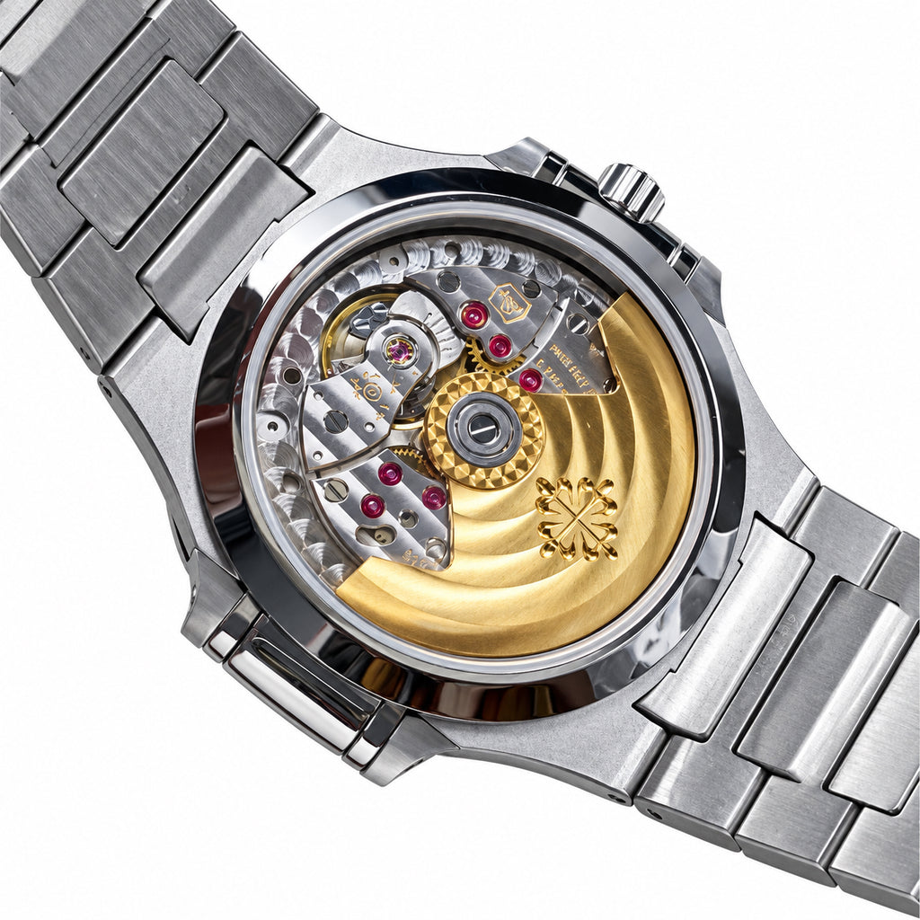 Patek Philippe Nautilus Sapphire Baguette Steel White Dial