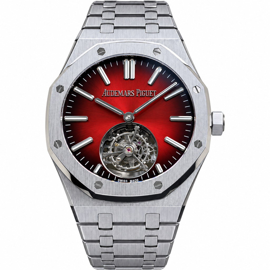 Audemars Piguet Royal Oak Tourbillon Red Gradient Sunburst Dial Stainless Steel Bracelet