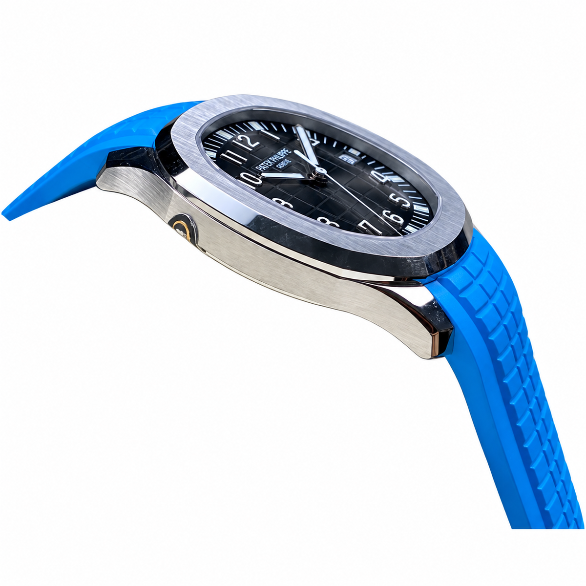 Patek Philippe Aquanaut Steel Black Dial Blue Rubber Strap 40mm