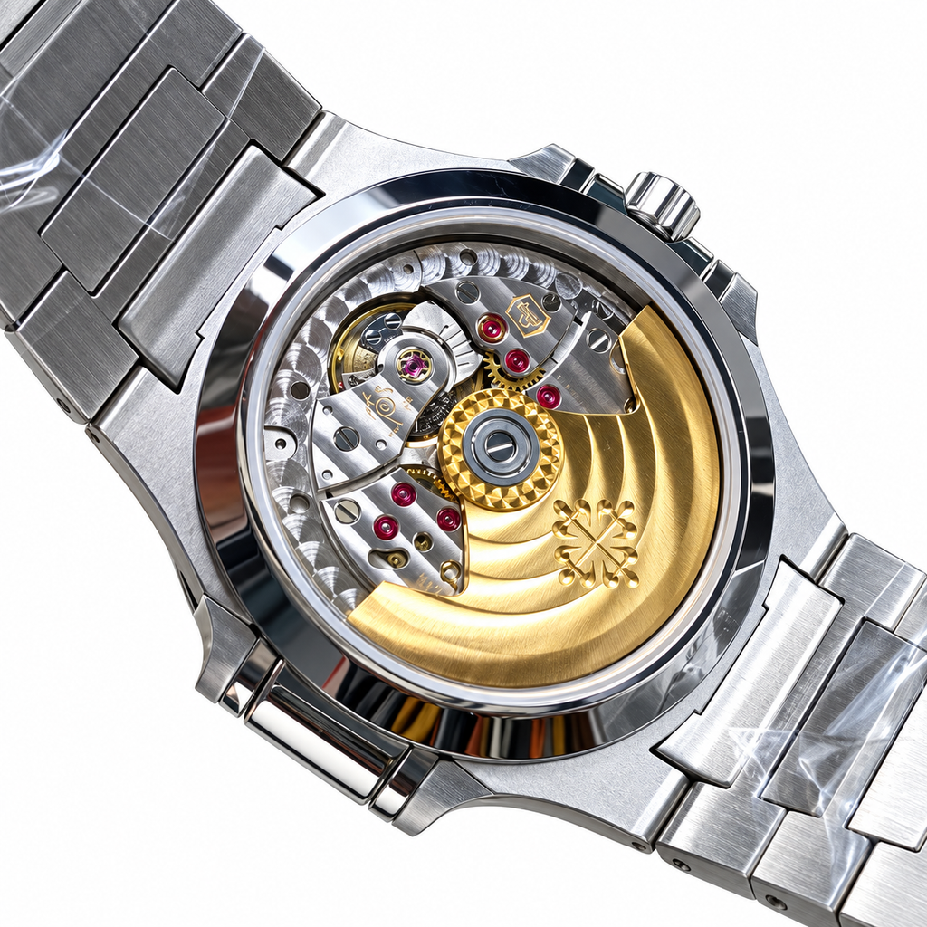Patek Philippe Nautilus Sapphire Baguette Steel Grey Dial