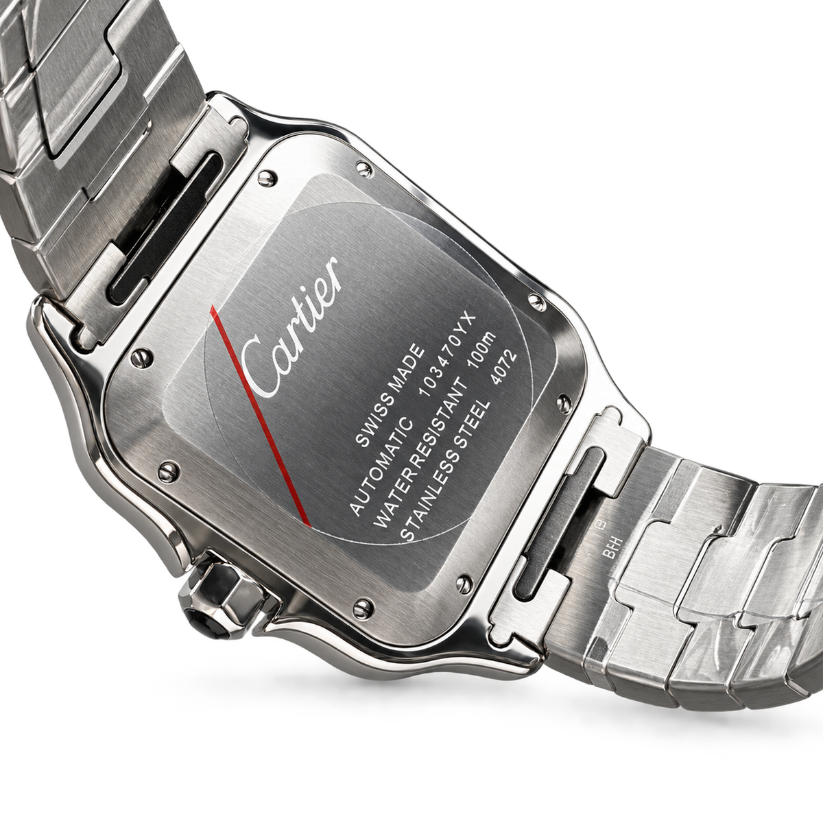 Cartier Santos de Cartier Large Stainless Steel Automatic Steel Bracelet Watch