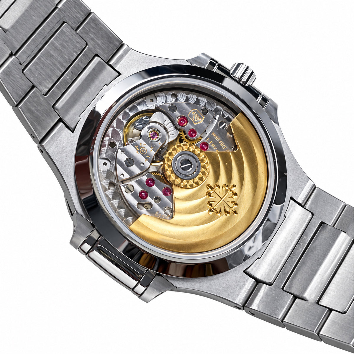 Patek Philippe Nautilus Blue Sapphire Baguette Steel White Dial