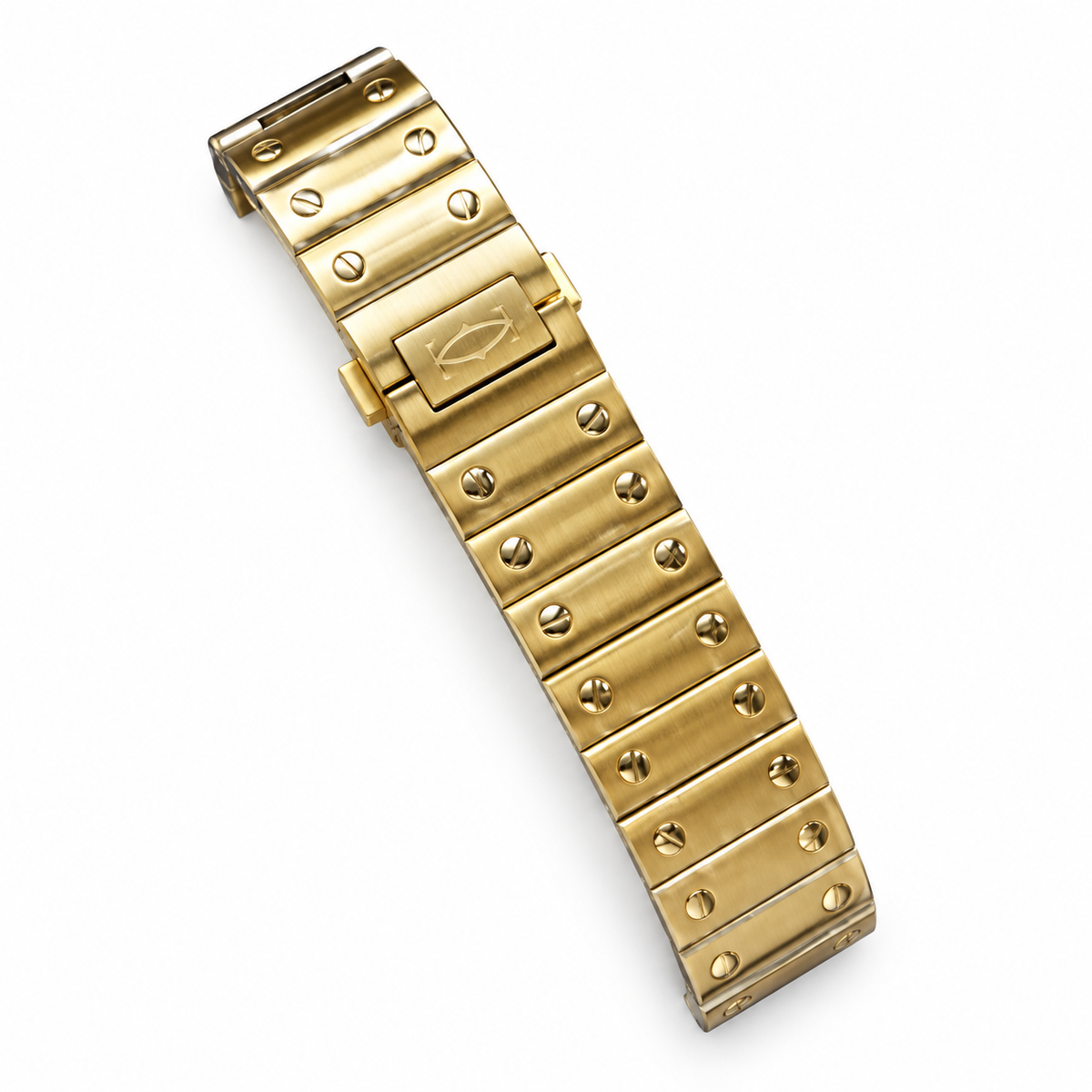 Cartier Santos de Cartier Medium 18k Yellow Gold Automatic Gold Bracelet Watch