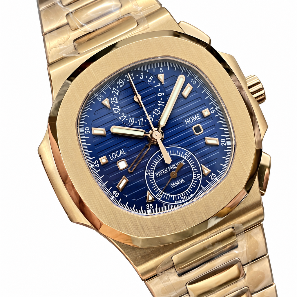 Patek Philippe Nautilus Chronograph Rose Gold Brown Dial