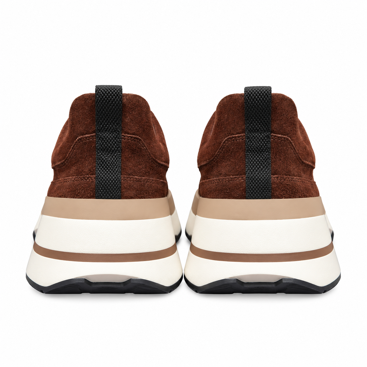 Hermès Dark Brown Leather Low-Top Sneakers | Layered Sole