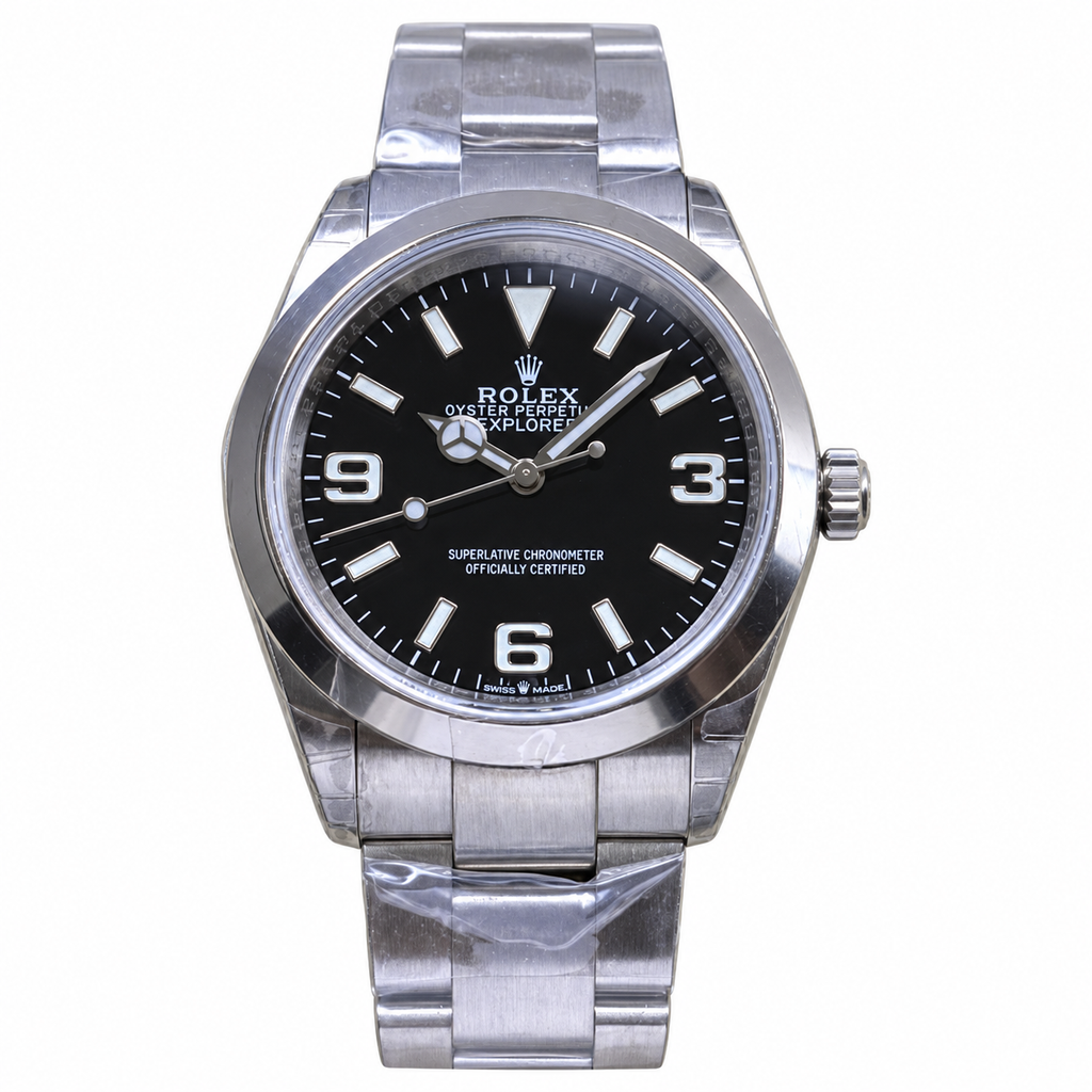 Rolex Explorer Oystersteel Black Dial Oyster Bracelet Watch 36mm