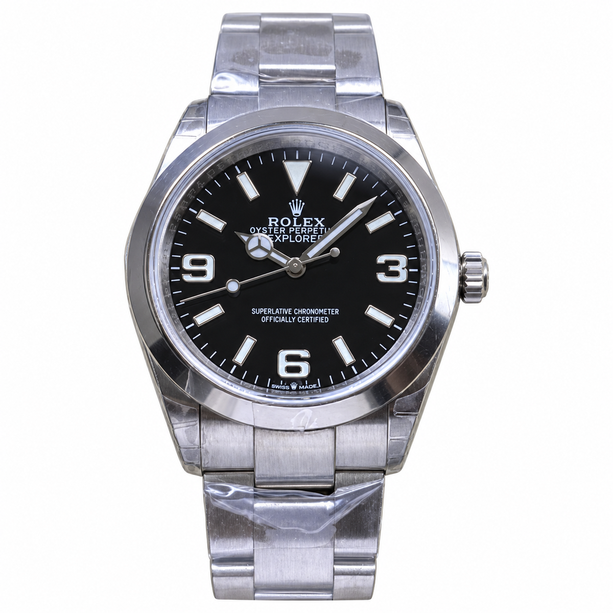 Rolex Explorer Oystersteel Black Dial Oyster Bracelet Watch 36mm
