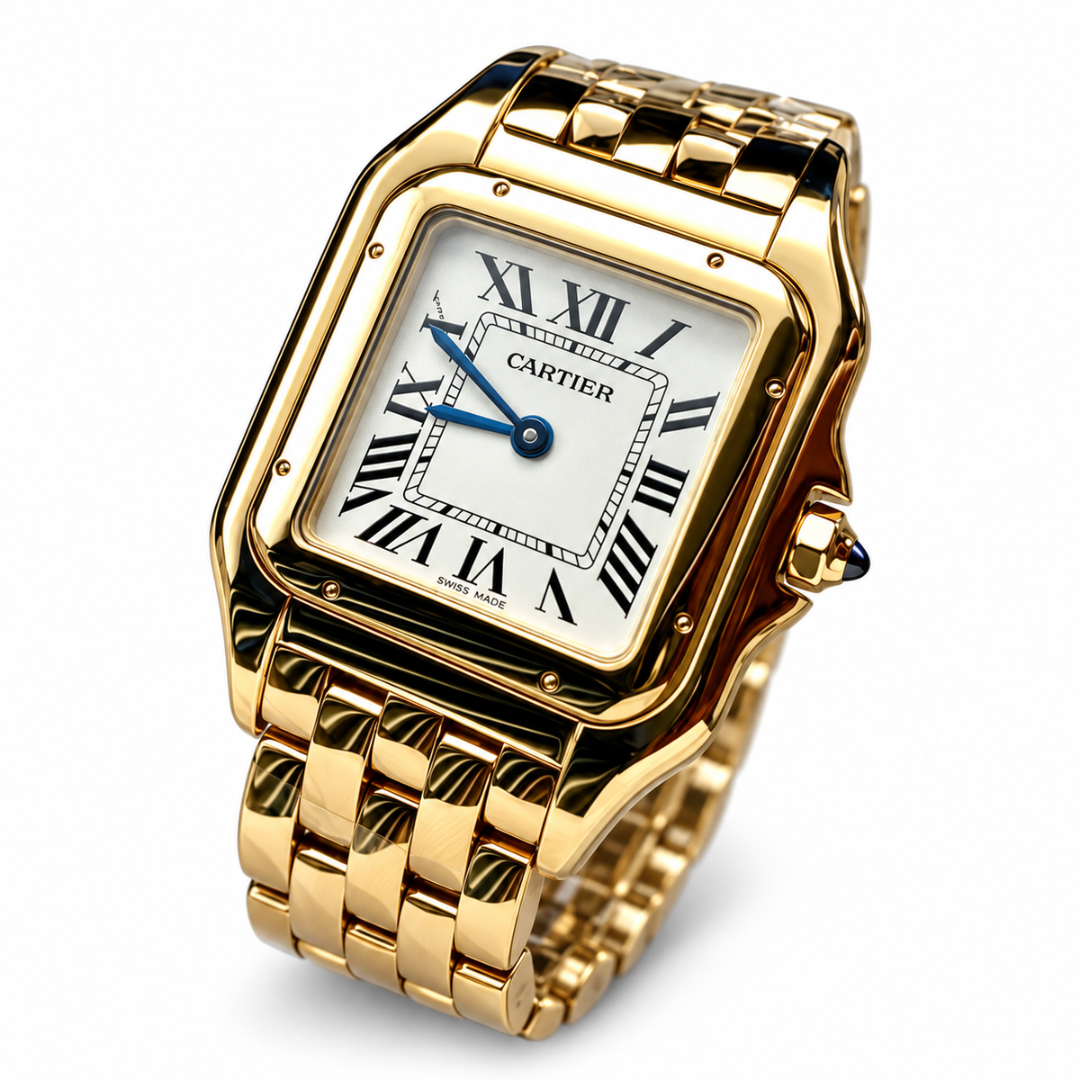 Cartier Panthère de Cartier Large 18k Yellow Gold White Dial Gold Bracelet Watch