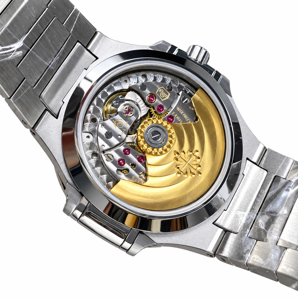 Patek Philippe Nautilus Emerald Baguette Steel White Dial