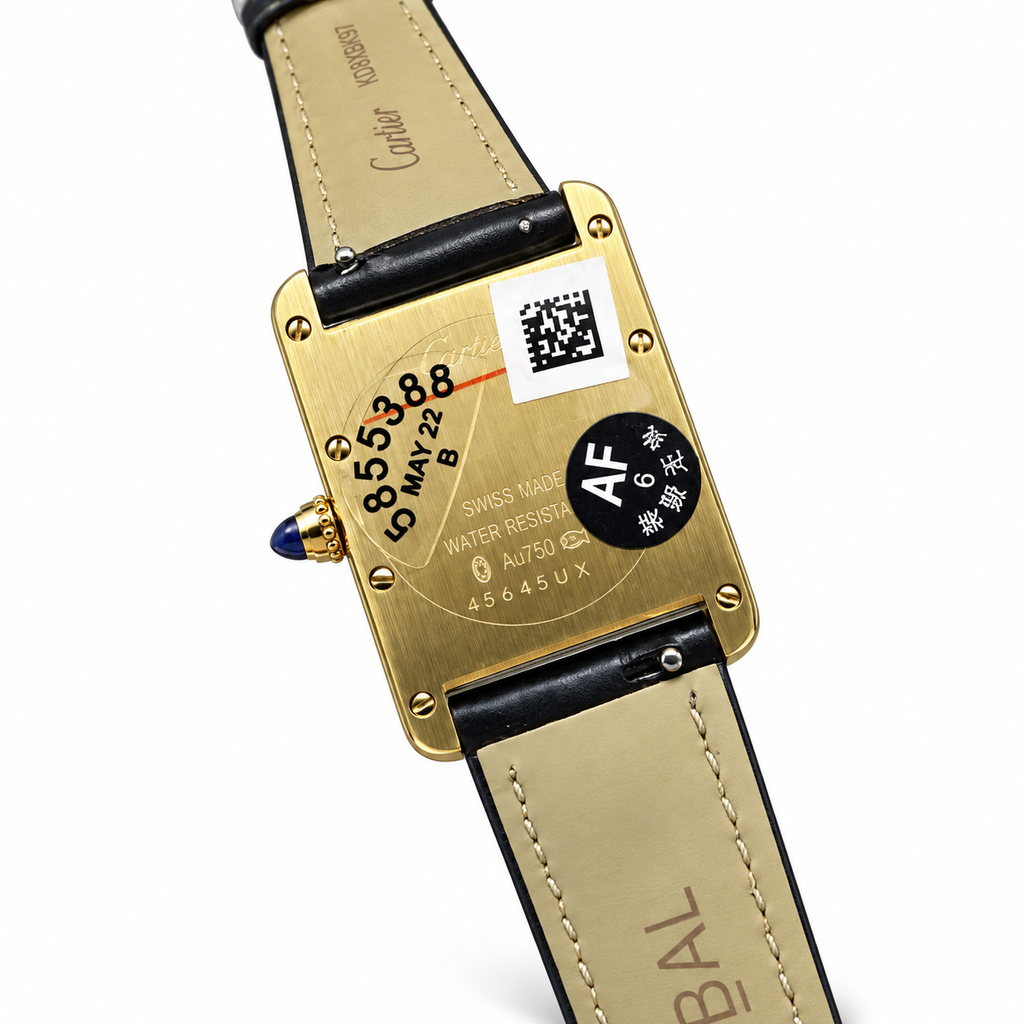Cartier Tank Must Yellow Gold Cream Dial Black Alligator Watch