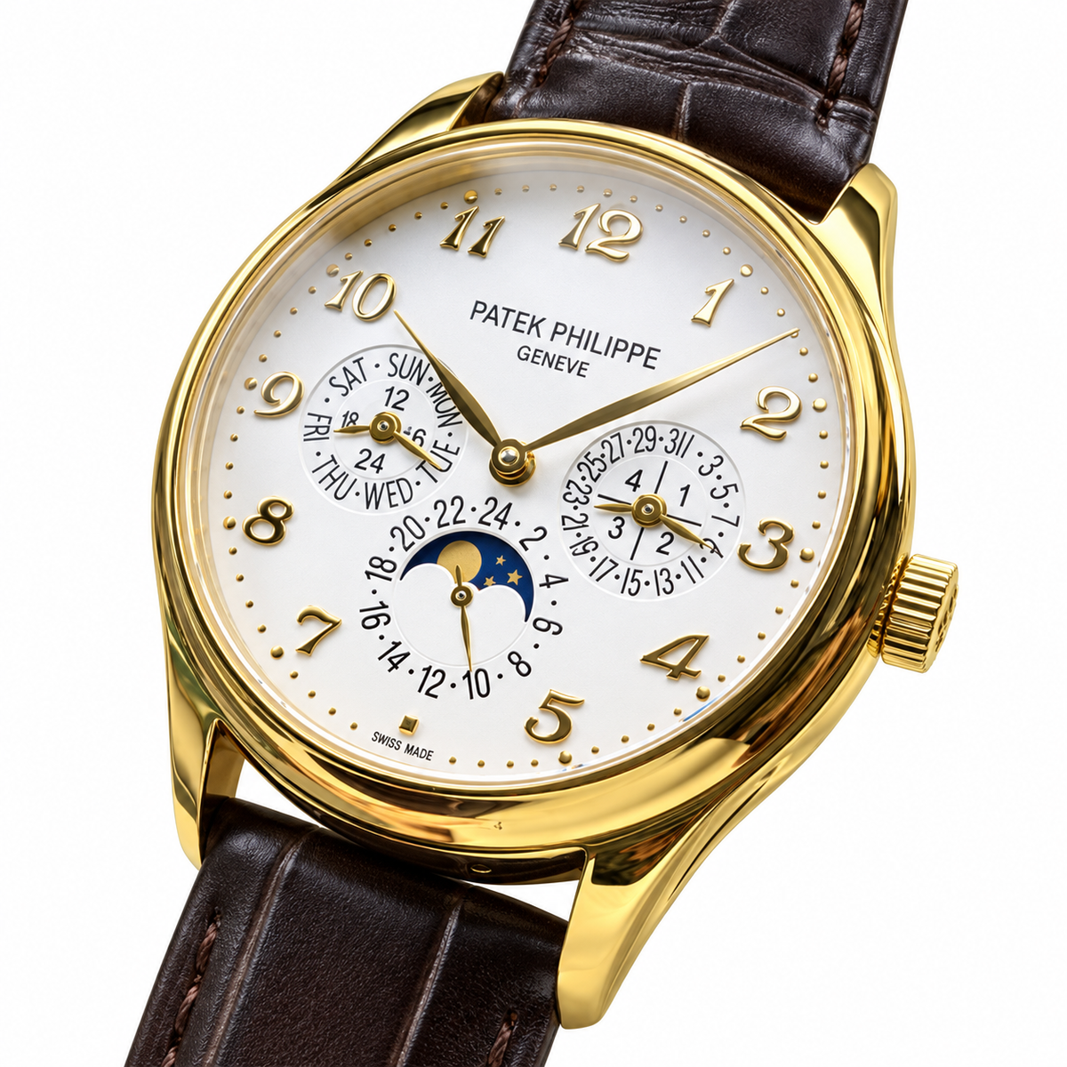 Patek Philippe Grand Complications 3940J Yellow Gold Perpetual Calendar Ivory Dial