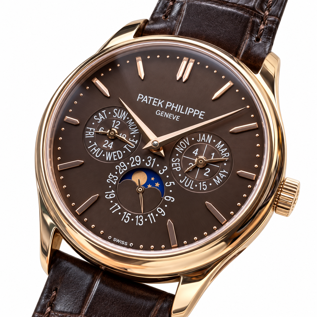 Patek Philippe Grand Complications 5327R Rose Gold Perpetual Calendar Chocolate Dial