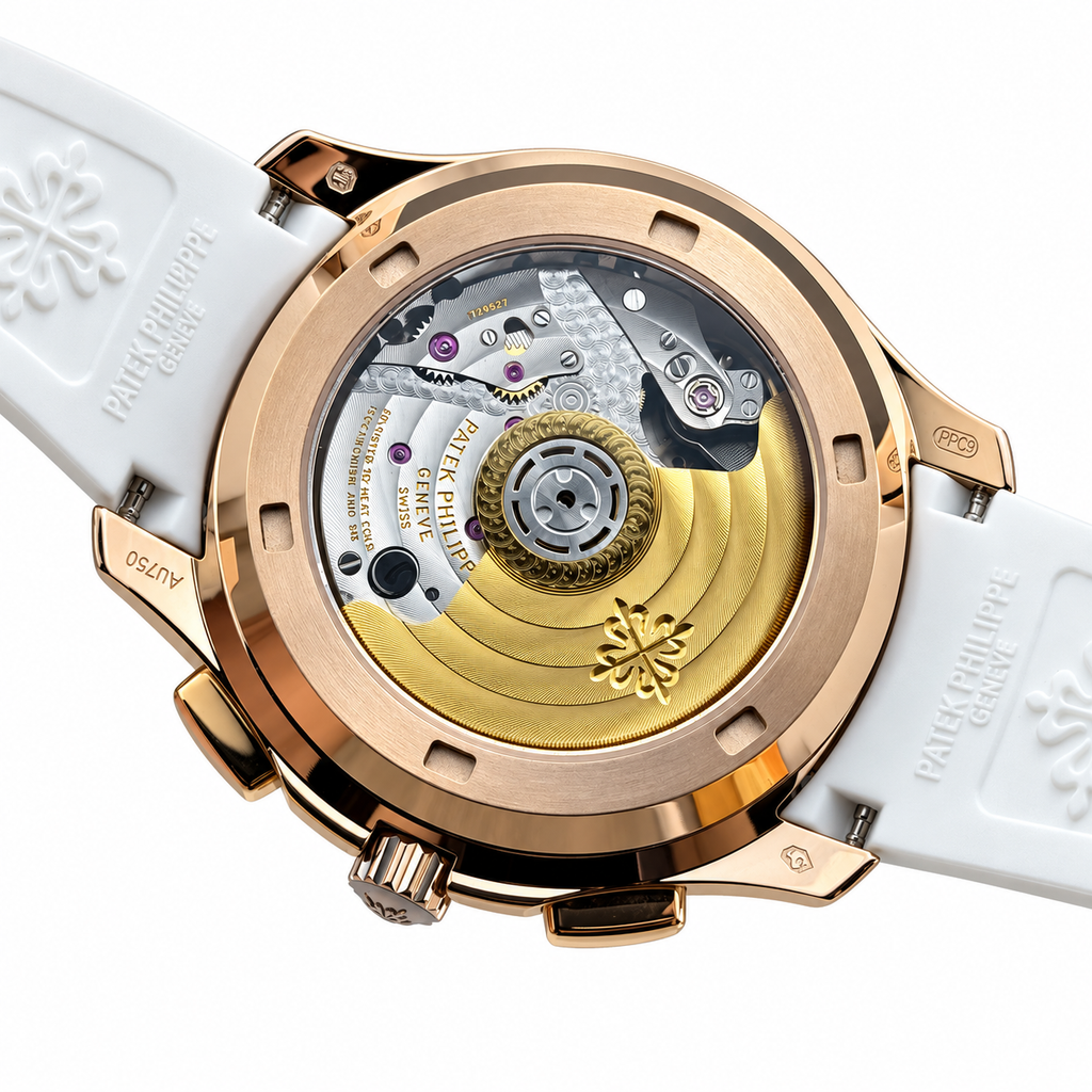 Patek Philippe Aquanaut Luce Rainbow Chronograph White Dial Rose Gold