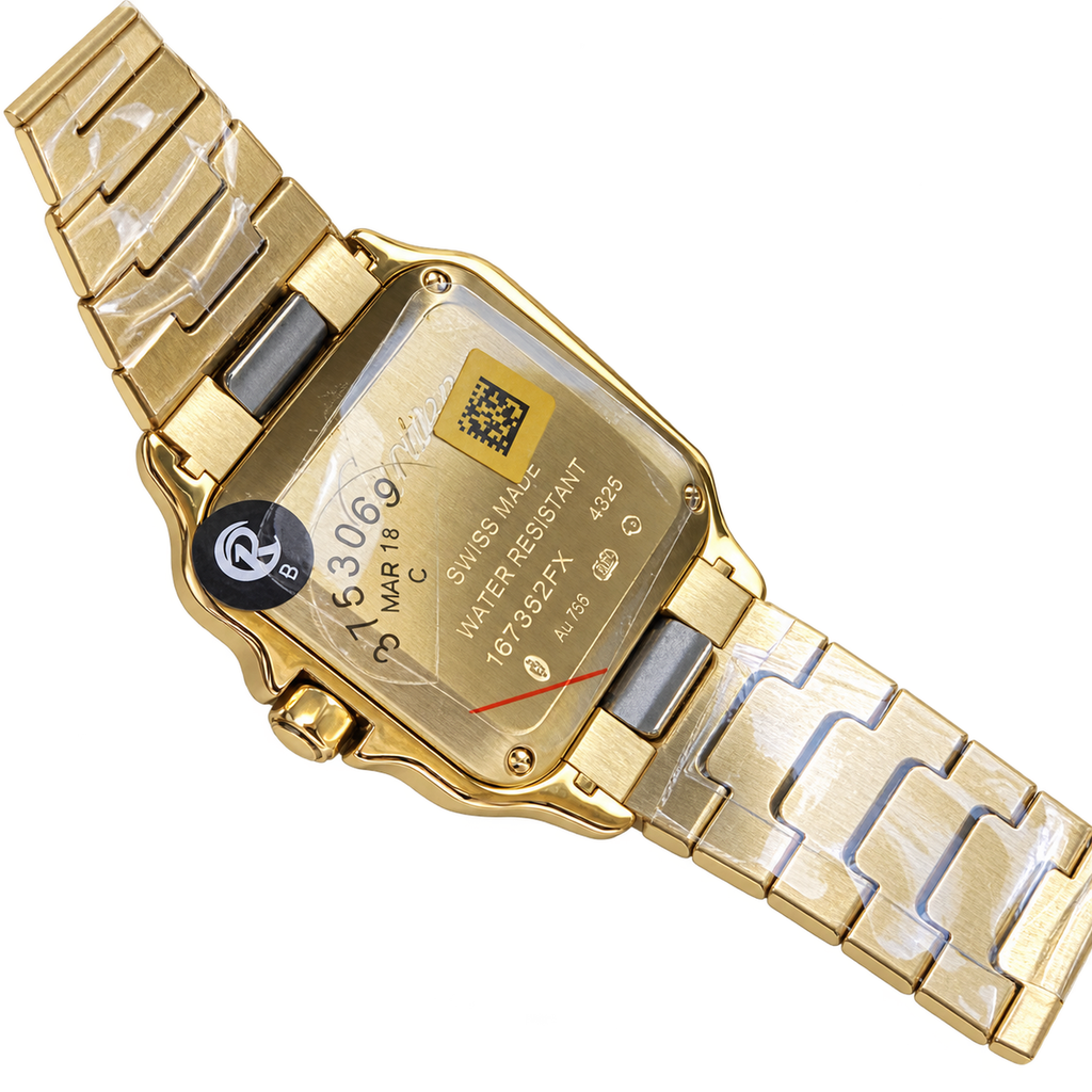 Cartier Santos de Cartier Yellow Gold White Dial Watch