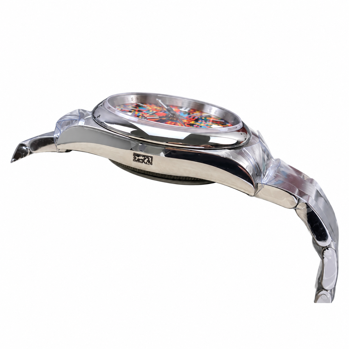Rolex Oyster Perpetual 36 Celebration Mosaic Art Dial Stainless Steel Watch