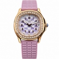 Patek Philippe Aquanaut Luce Diamond Rose Gold MOP Dial Pink Strap