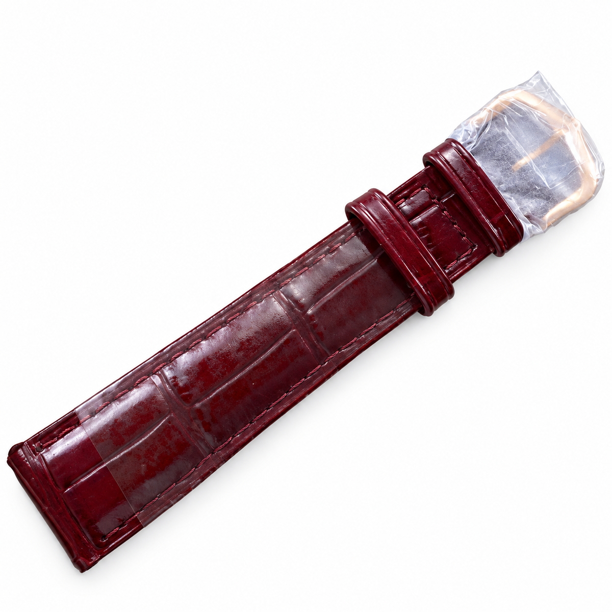 Cartier Tank Diamond Yellow Gold Burgundy Alligator Watch