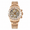 Rolex Cosmograph Daytona 18K Everose Gold Skeleton Dial Oyster Bracelet Watch 40mm