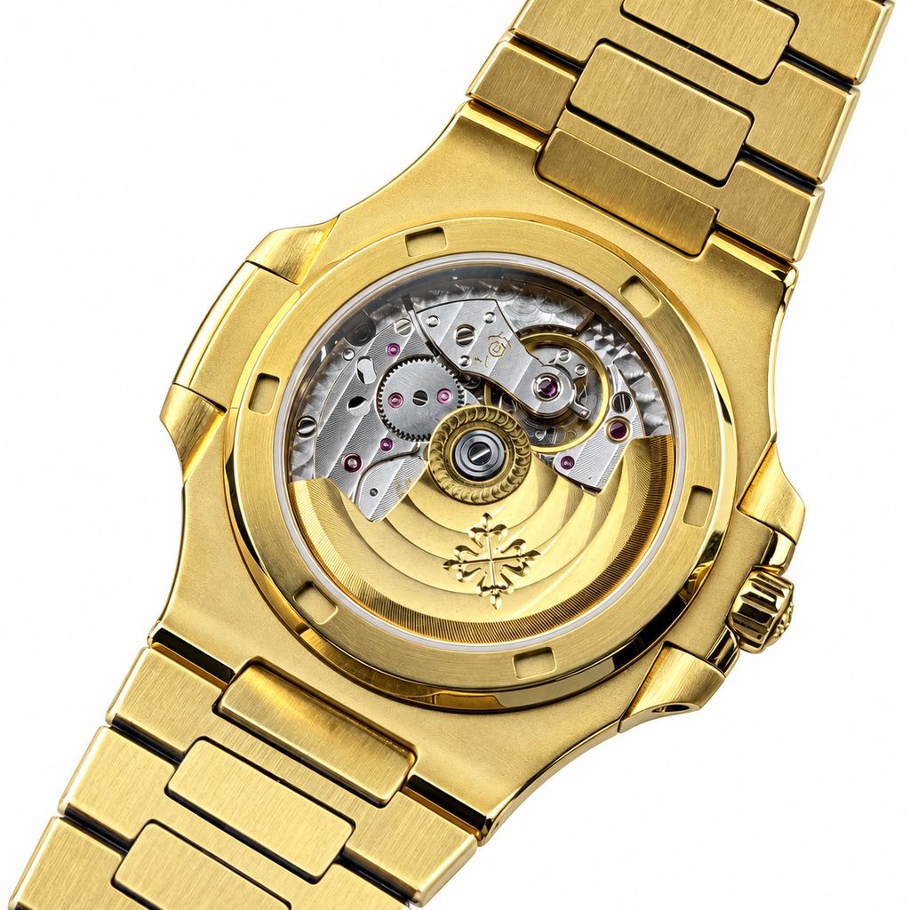 Patek Philippe Nautilus Iced Out Full Diamond Yellow Gold Baguette 40mm