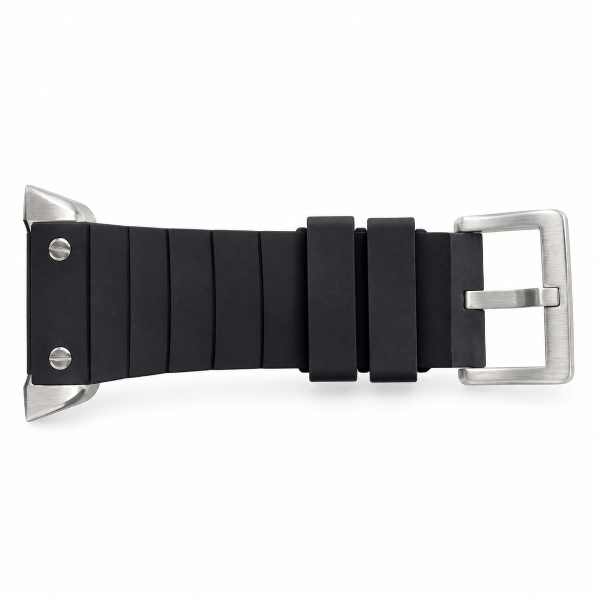 Cartier Santos 100 XL Stainless Steel Black Rubber Bezel White Dial Roman Numeral Black Rubber Strap Automatic Watch