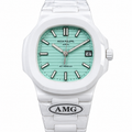 Patek Philippe Nautilus AET Remould White Ceramic Tiffany Blue AMG